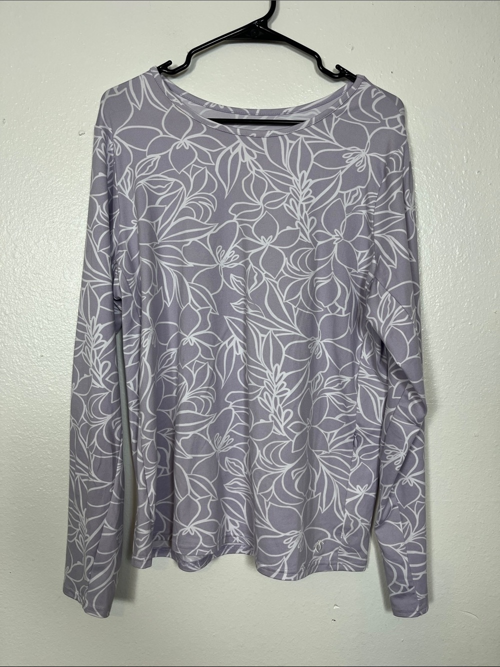 Hang Ten Lavender Long Sleeve Floral Tee
